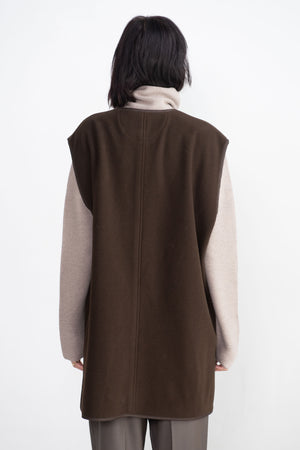 TOTEME - Felted Wool Vest, Chocolate