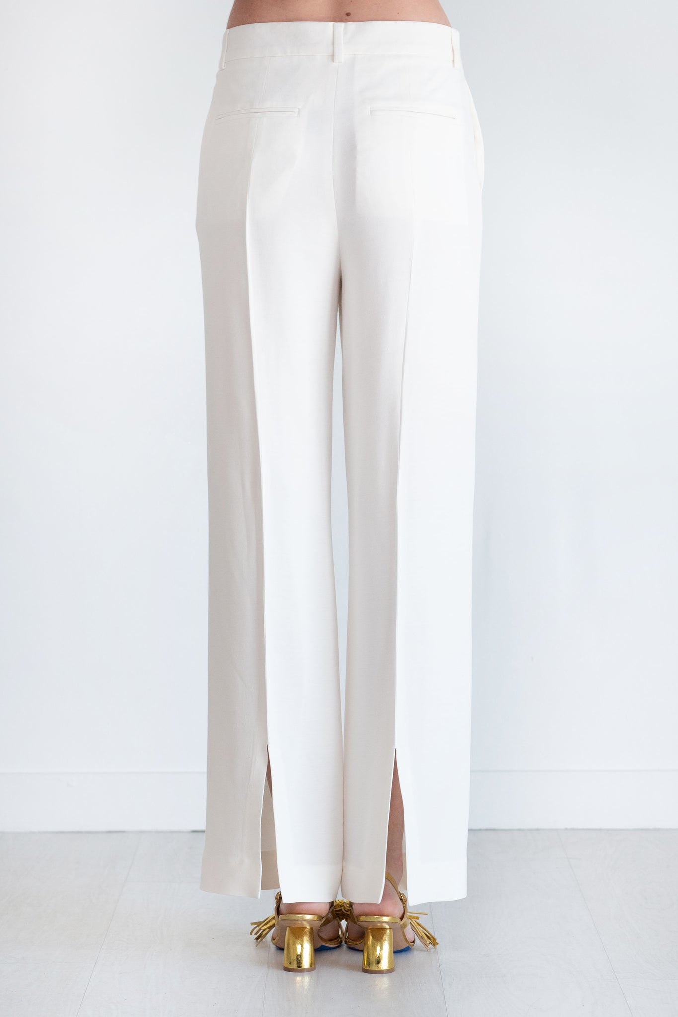 TOTEME - Relaxed Straight Trouser, White