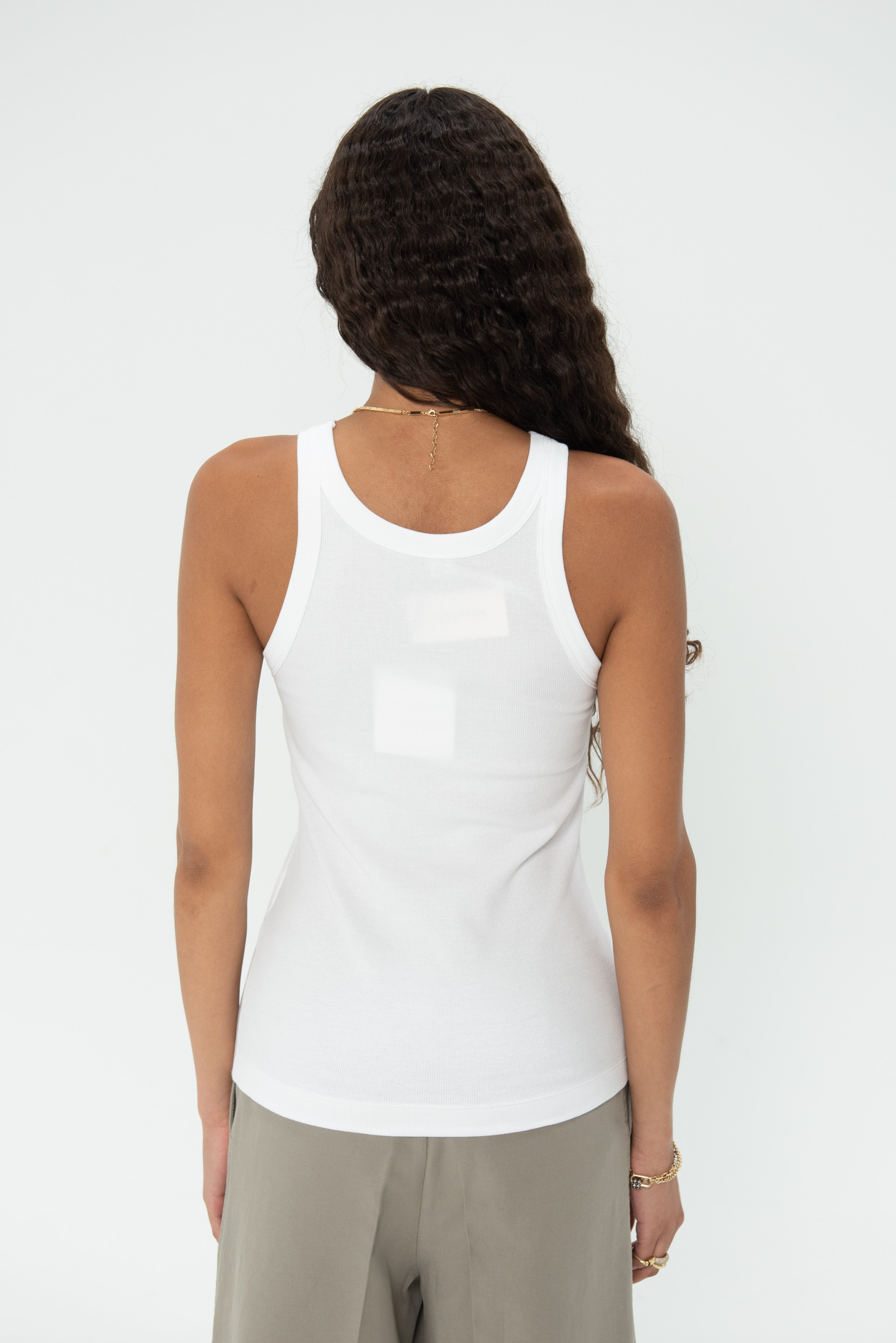 TOTEME トーテム Fine Curved Rib Tank リブタンクトップ 224-45013-772 ホワイト S Toteme Curved Rib Tank – Kick Pleat
