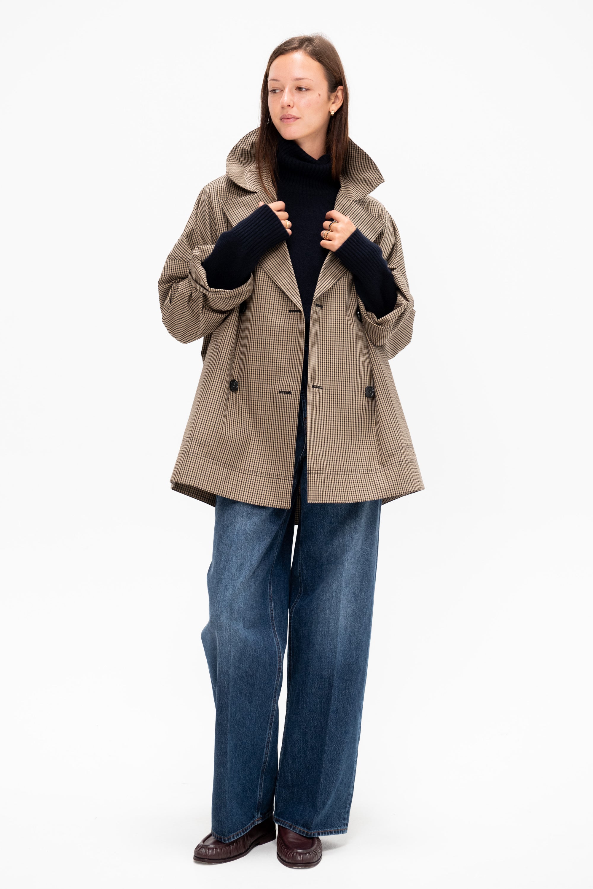 Wide Leg Denim, Dark Blue