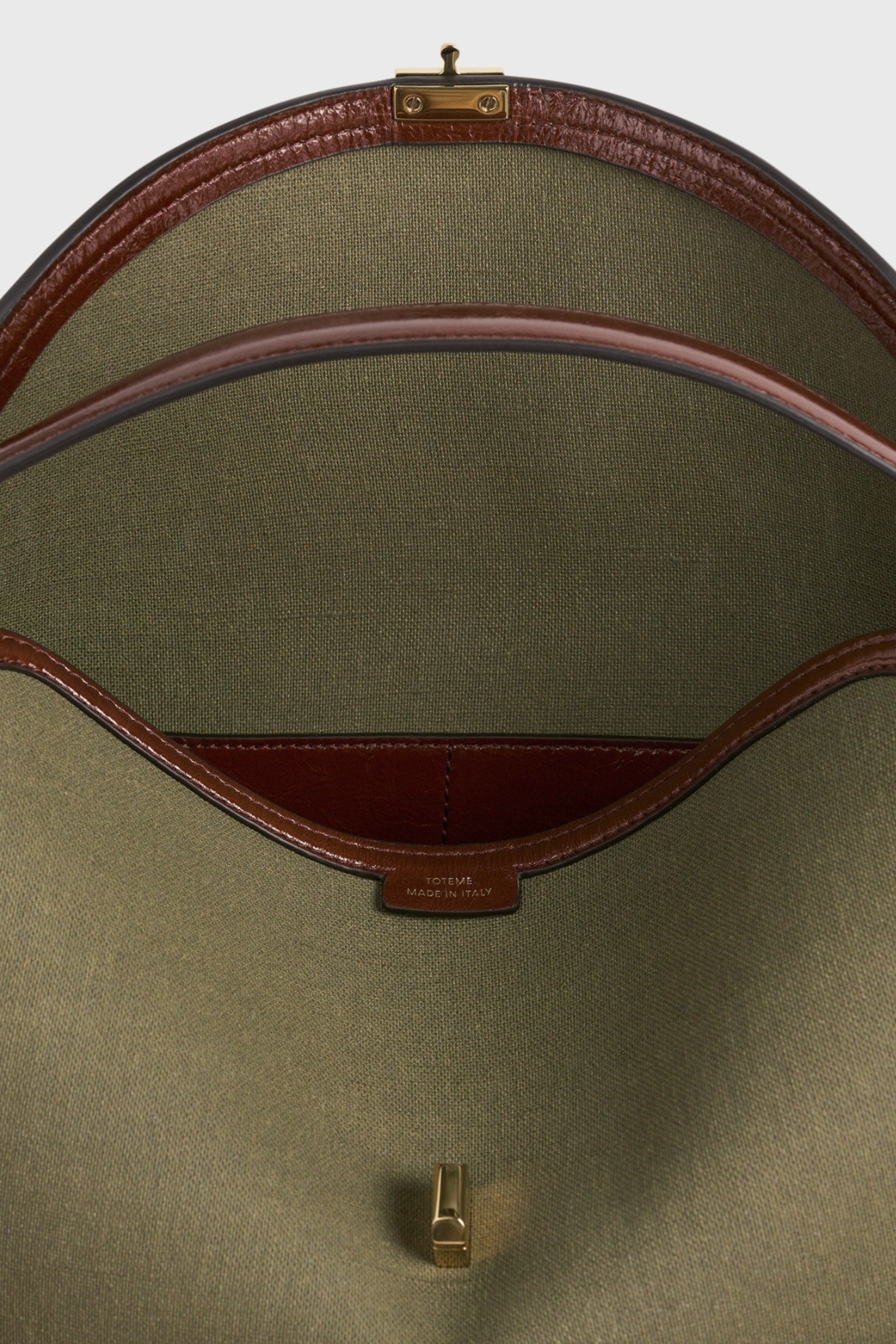 TOTEME - T-Lock Canvas Top Handle, Khaki Green