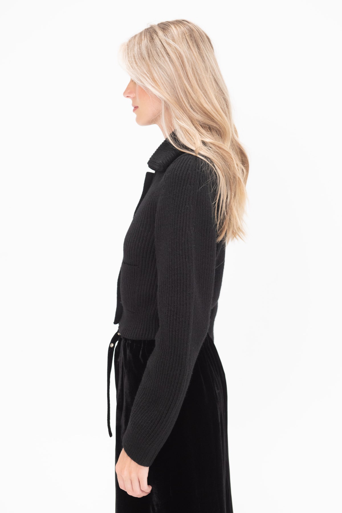 Veronique Leroy Button Knit Cardigan, Black – Kick Pleat