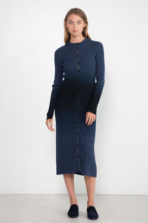 Proenza Schouler White Label - Gradient Marl Cardigan, Steel Grey & Black