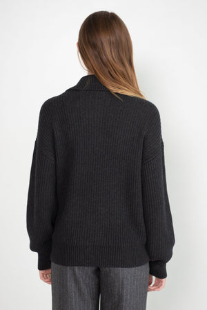 Proenza Schouler White Label - Reversible Cotton Cashmere Sweater, Charcoal