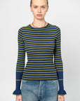 Yasmine Sweater, Navy & Yellow
