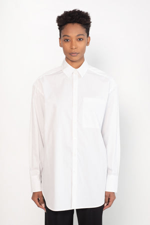 GAUCHERE - Pinstripes Oversized Shirt, White Stripe