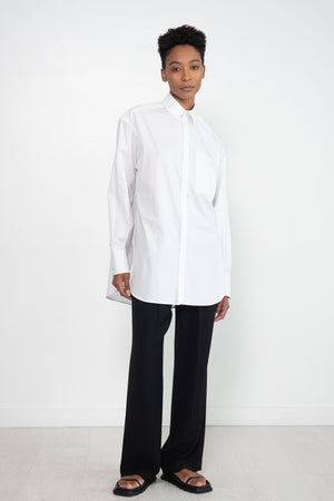 GAUCHERE - Pinstripes Oversized Shirt, White Stripe