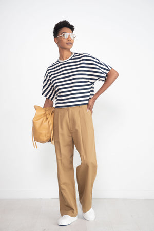 WJ MARTIN - Ada T-Shirt, Natural & Navy