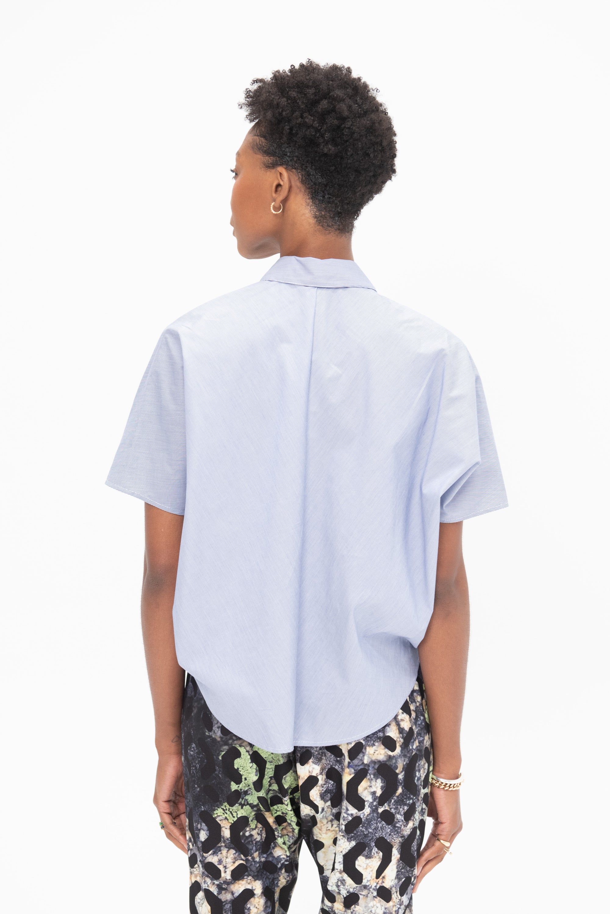 Circle Shirt, Blue &amp; White