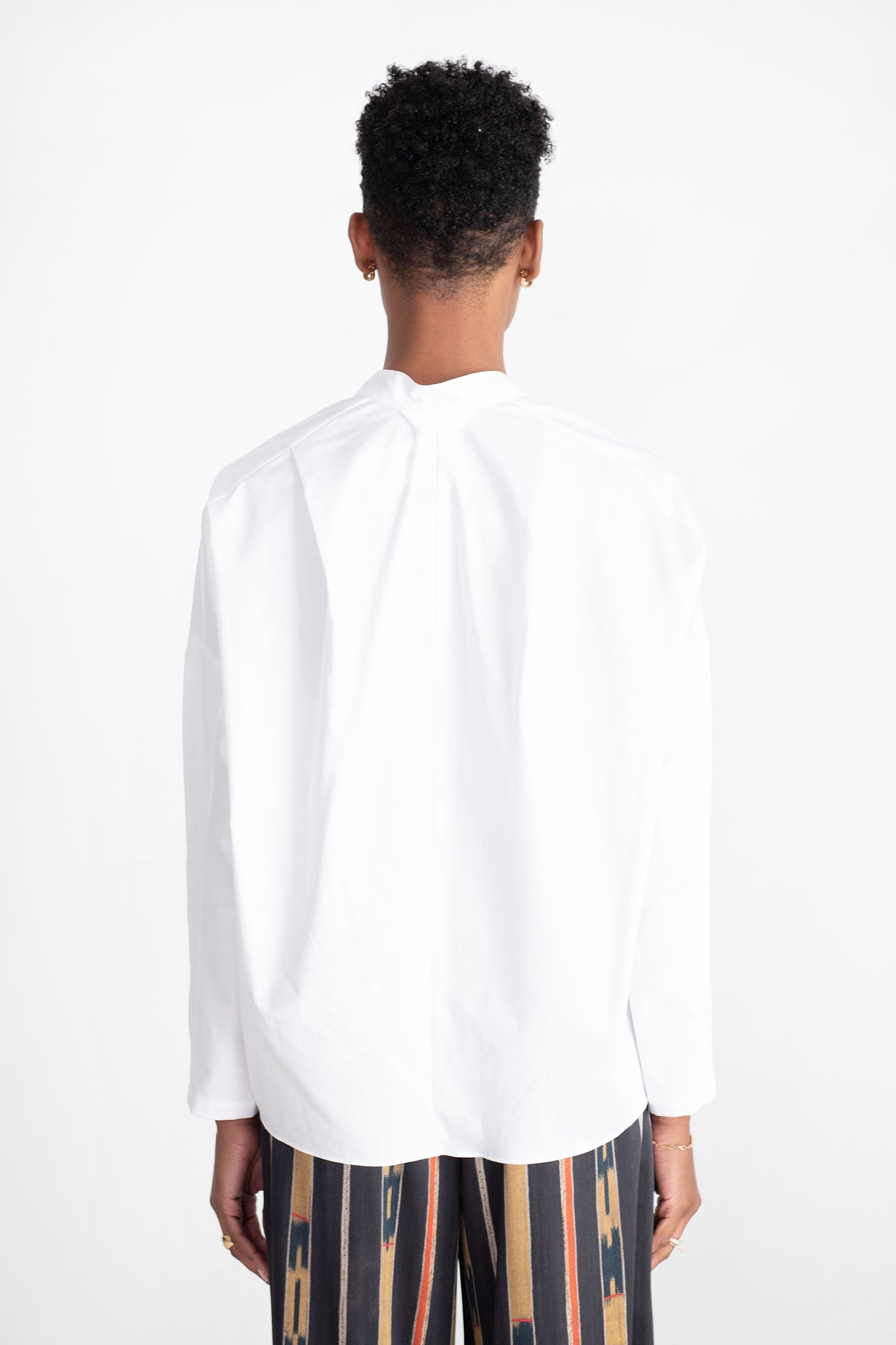 Zero + Maria Cornejo - Long-Sleeved Fin Gaban Shirt, White Pepper
