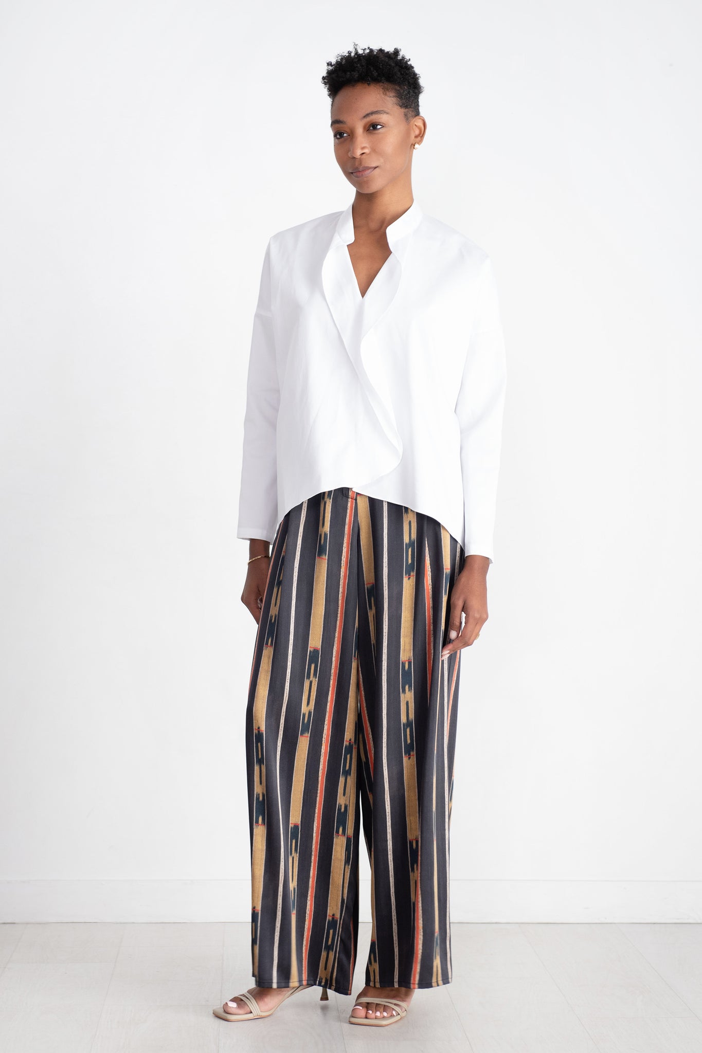 Zero + Maria Cornejo - Long-Sleeved Fin Gaban Shirt, White Pepper