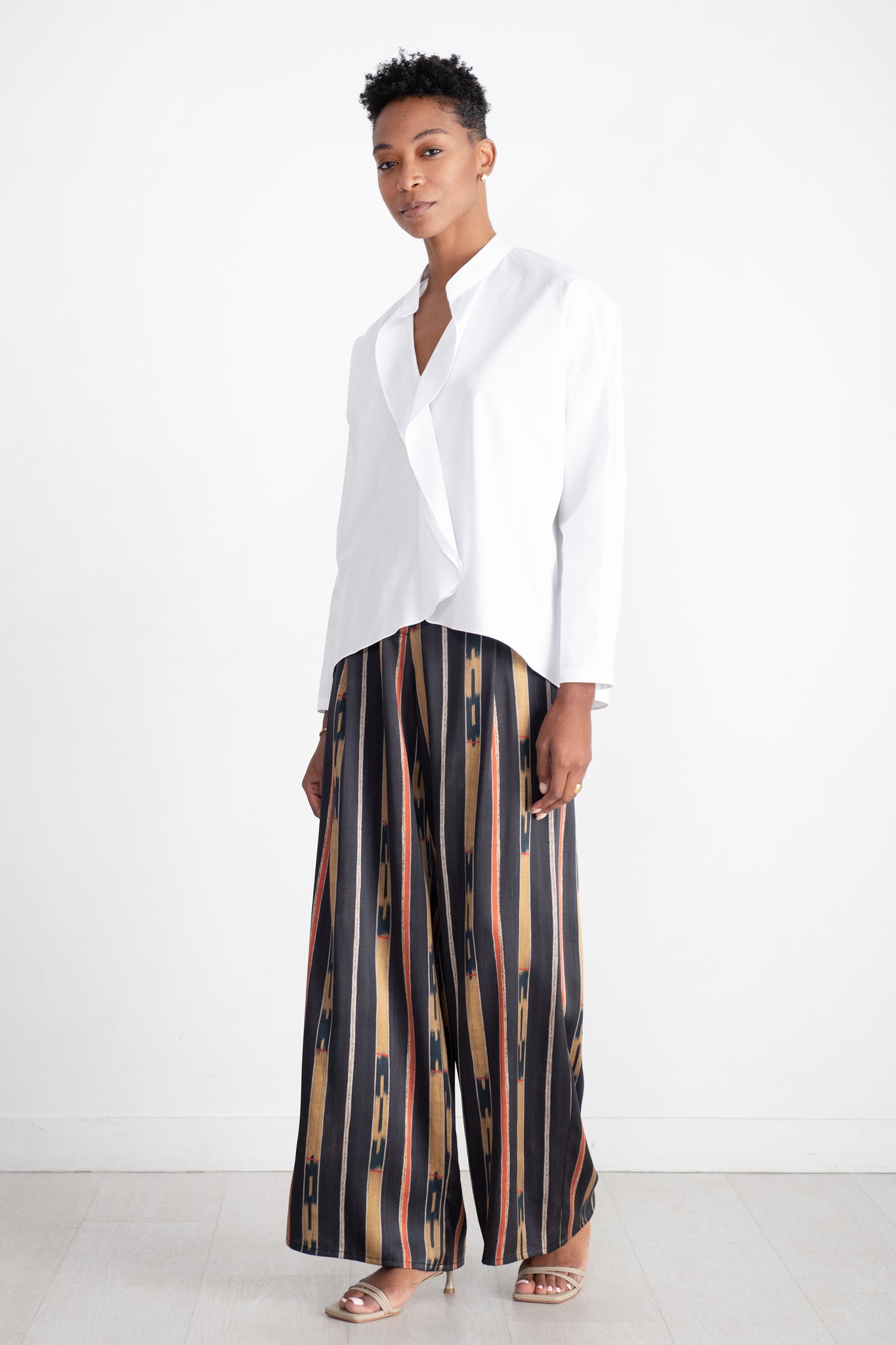 Zero + Maria Cornejo - Long-Sleeved Fin Gaban Shirt, White Pepper