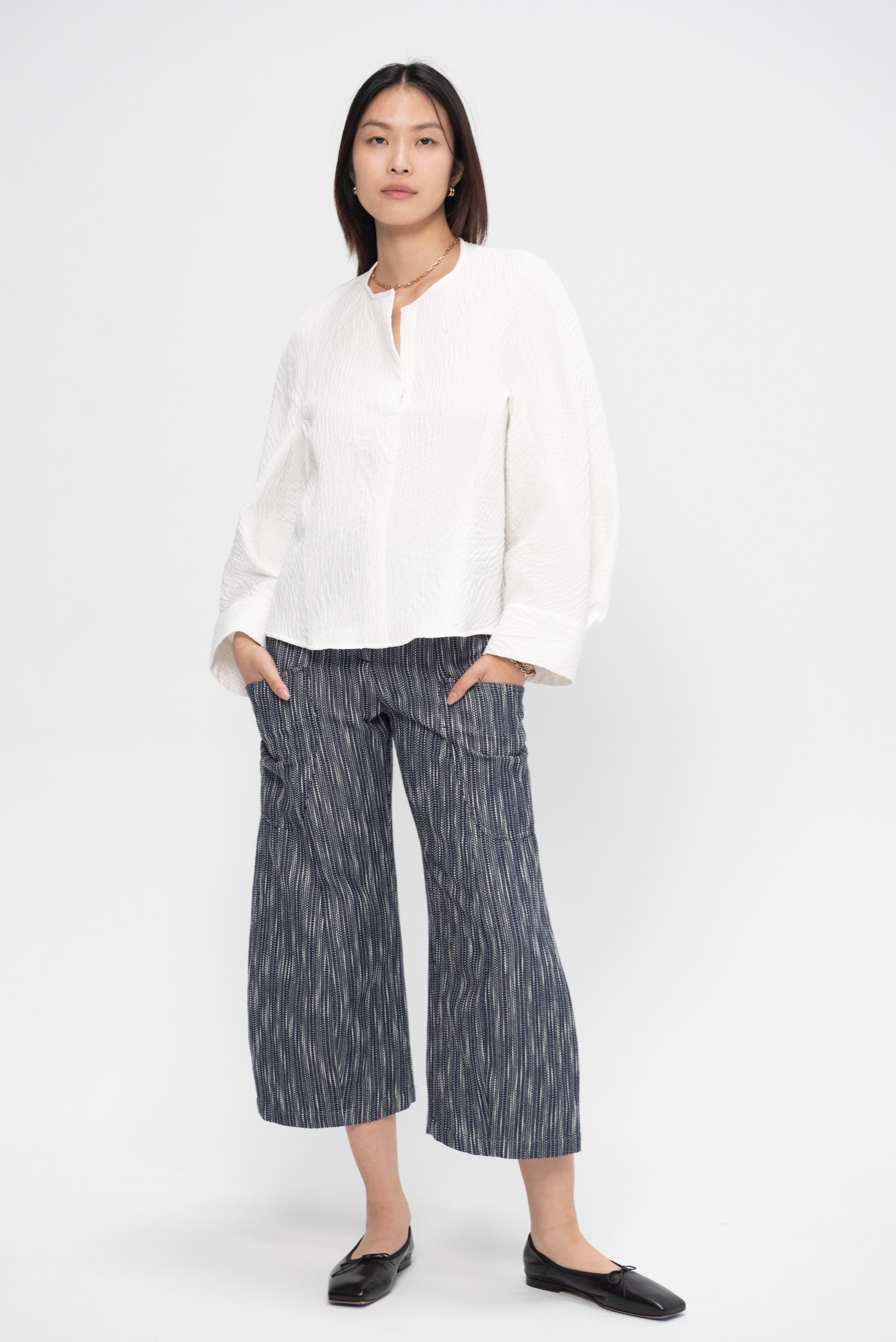 ZERO + MARIA CORNEJO - Long Sleeve Akeo Shirt, White
