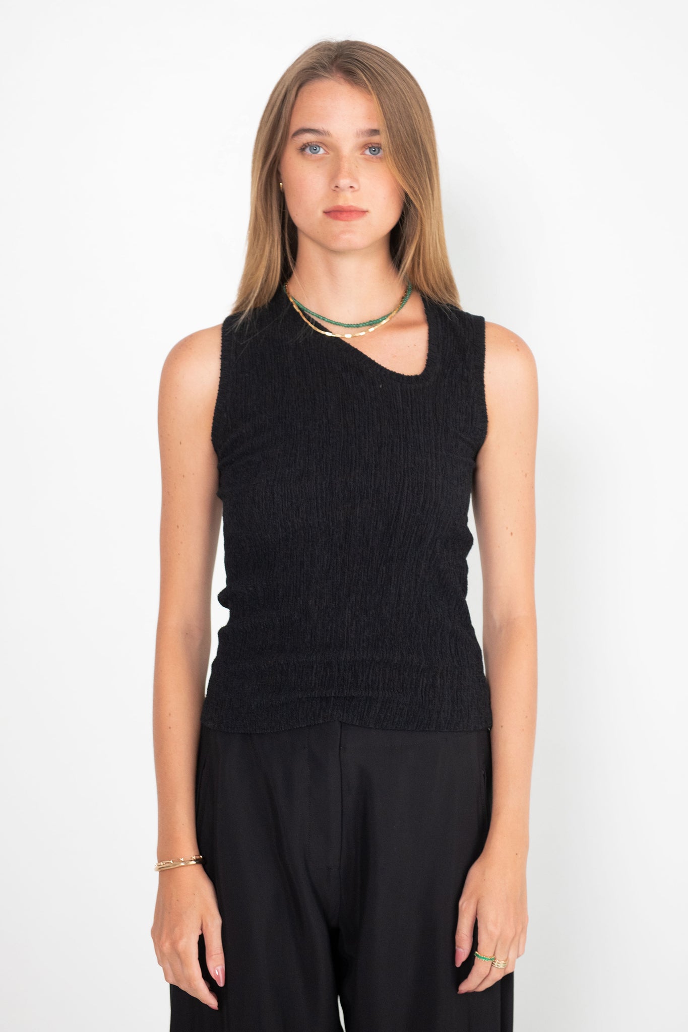 Zero + Maria Cornejo - Off Kilter Tank, Black