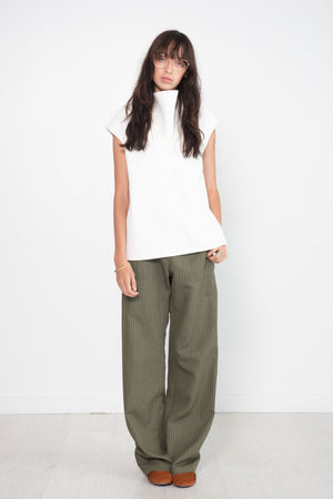 Zero + Maria Cornejo - Eda Pant, Duo Pinstripe Olive