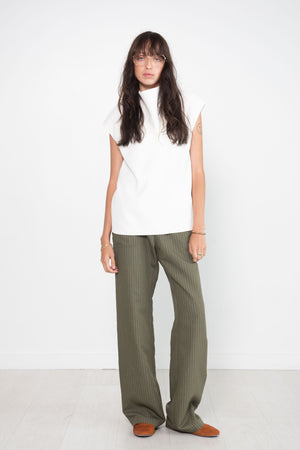 Zero + Maria Cornejo - Eda Pant, Duo Pinstripe Olive