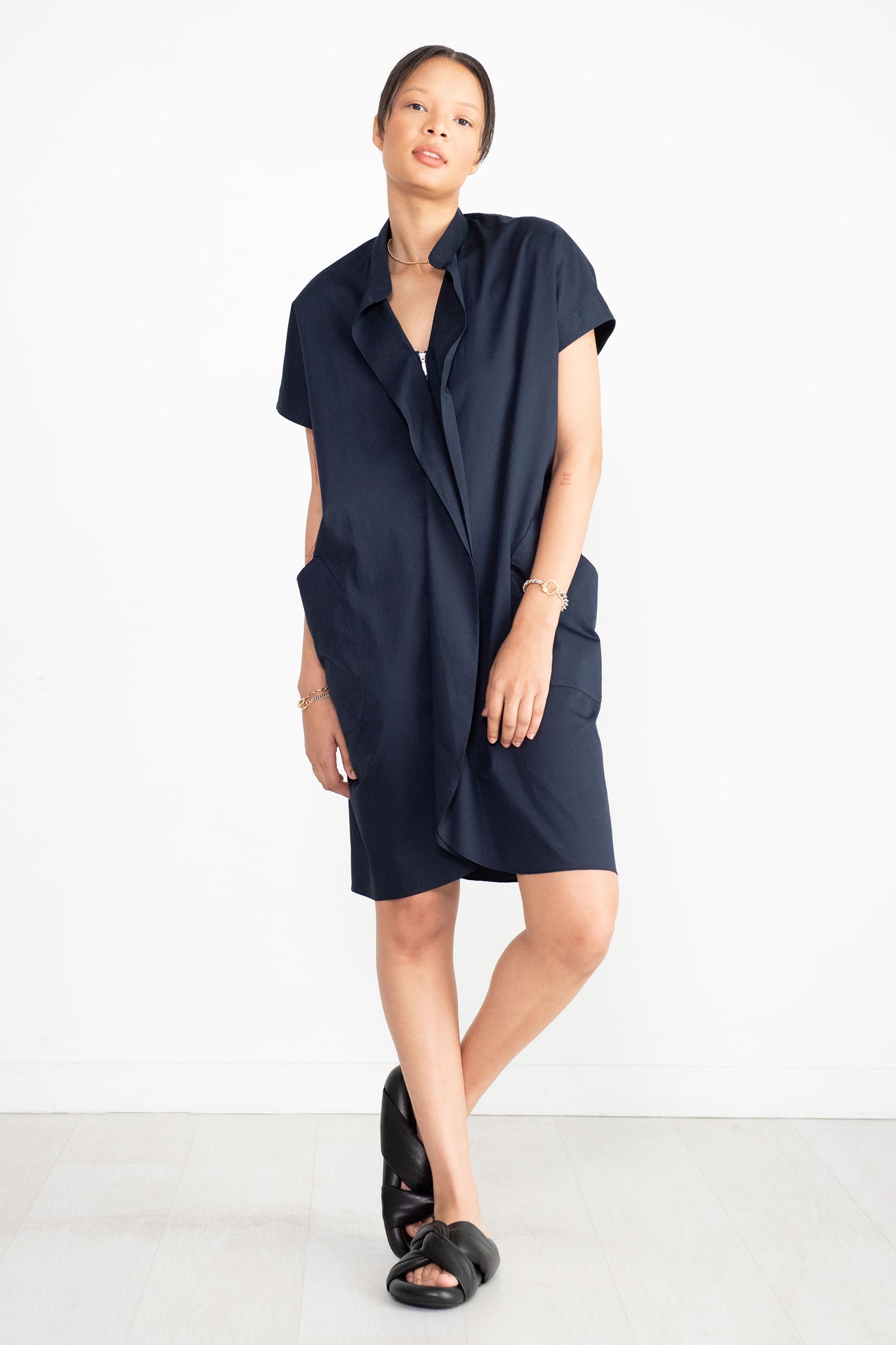 Zero + Maria Cornejo - Fin Gaban Dress, Navy