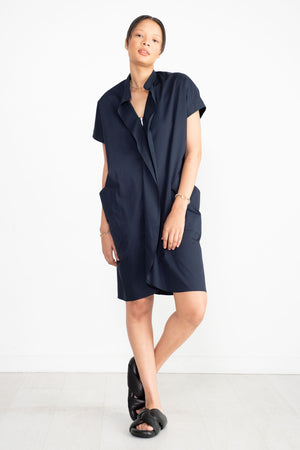 Zero + Maria Cornejo - Fin Gaban Dress, Navy