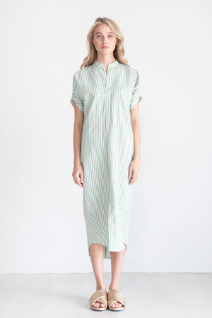 Zero + Maria Cornejo - Long Aissa Shirt Dress, Green