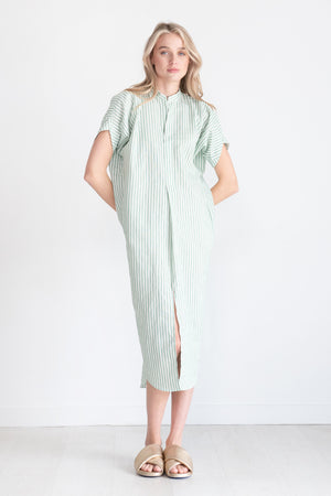 Zero + Maria Cornejo - Long Aissa Shirt Dress, Green