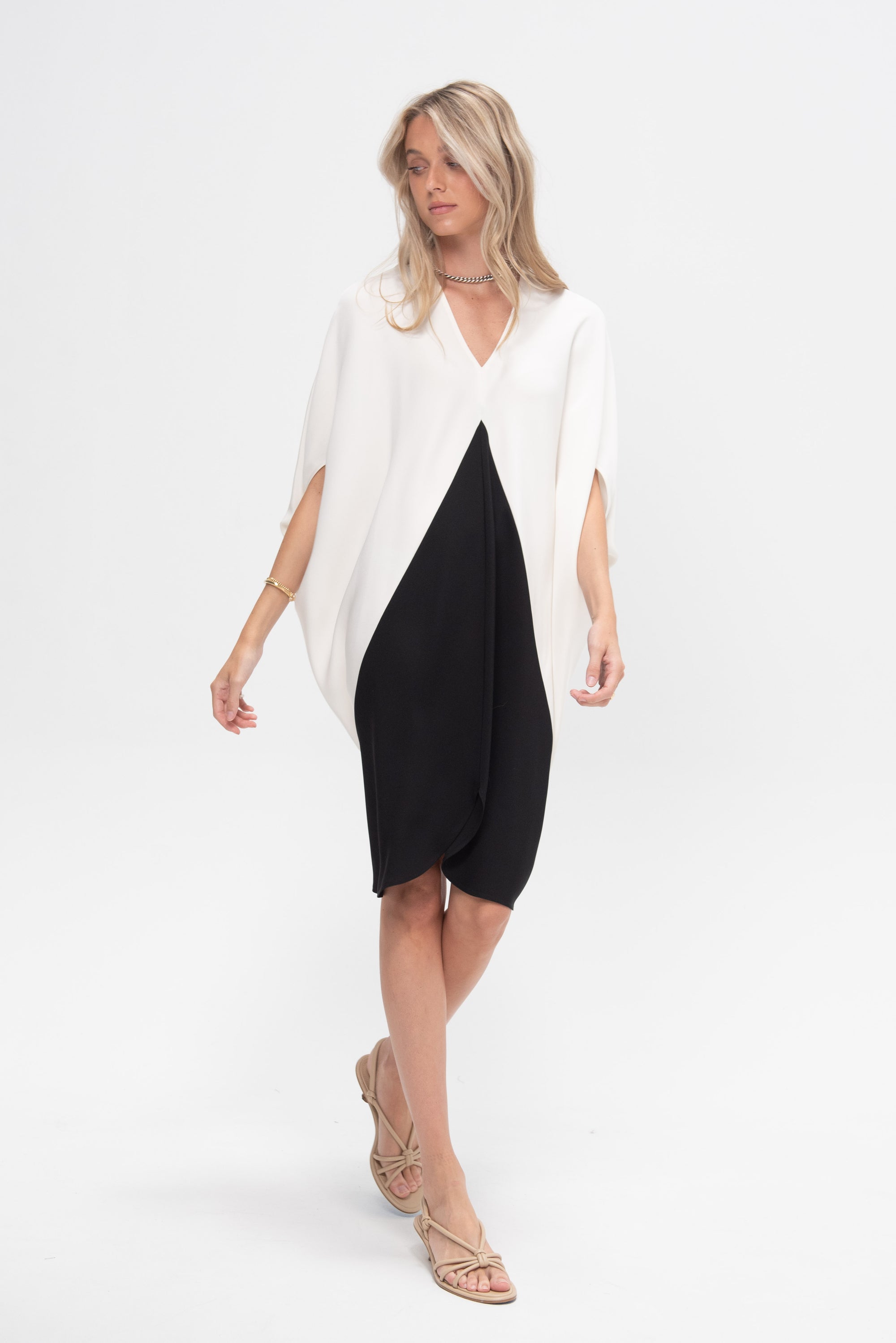 Koya Dress, White Pepper &amp; Black
