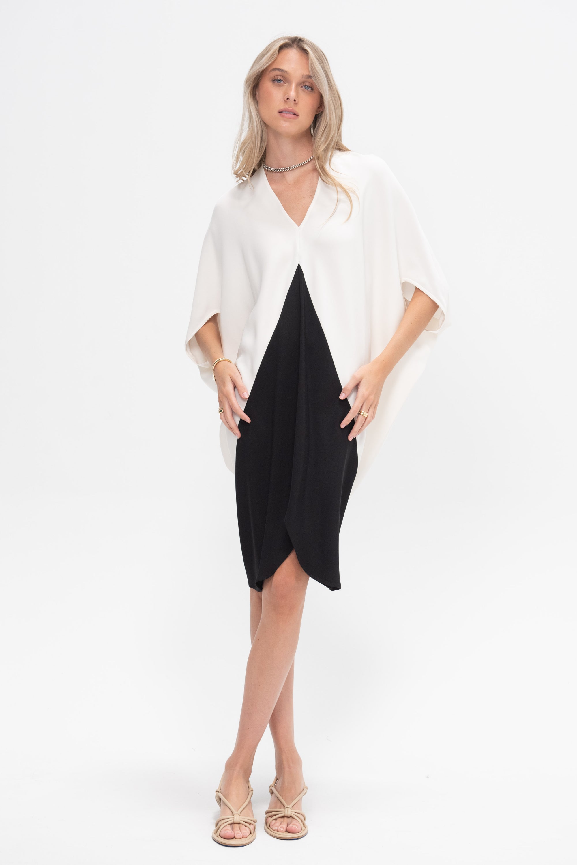 Koya Dress, White Pepper &amp; Black