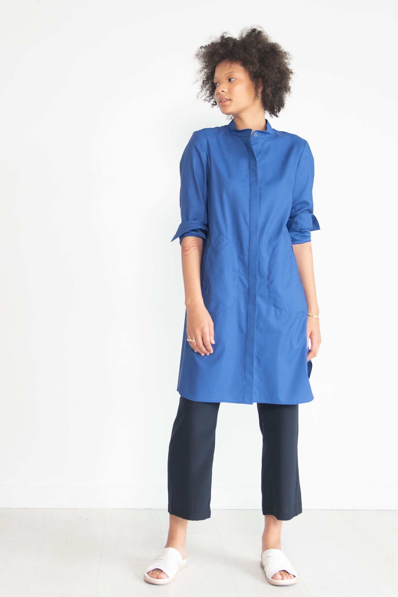 Zero + Maria Cornejo - Forward Shirt Dress, Royal Blue