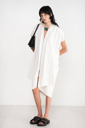Zero + Maria Cornejo - Foil Dress, White