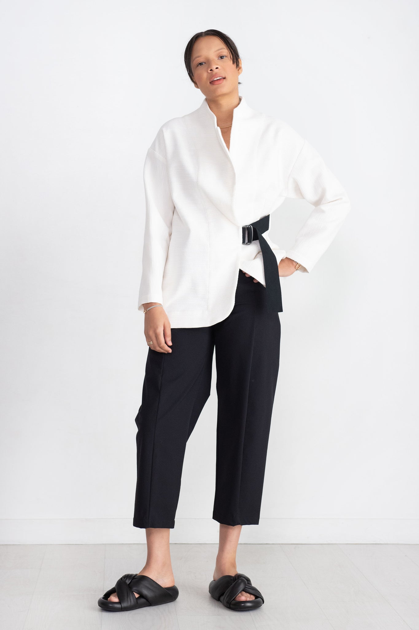 Zero + Maria Cornejo - Wrap Ari Jacket, Chalk