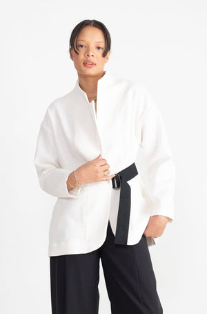 Zero + Maria Cornejo - Wrap Ari Jacket, Chalk