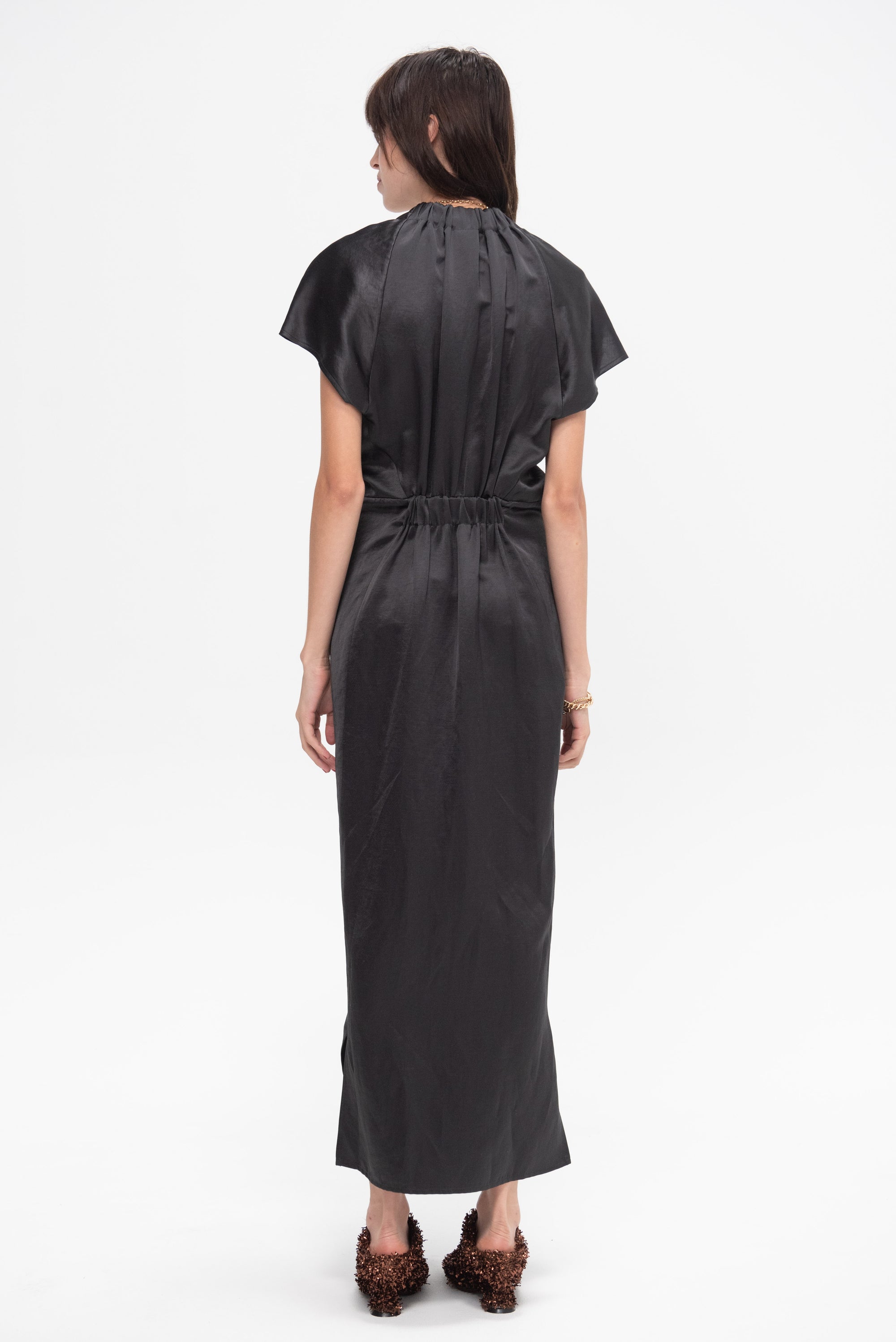 ZERO + MARIA CORNEJO - Long Stella Ruched Dress, Night