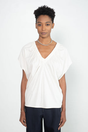 Zero + Maria Cornejo - Ruched Tilly Top, Off-White