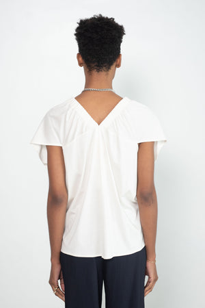 Zero + Maria Cornejo - Ruched Tilly Top, Off-White