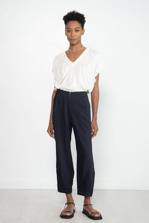 Zero + Maria Cornejo - Ruched Tilly Top, Off-White