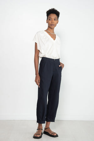 Zero + Maria Cornejo - Ruched Tilly Top, Off-White