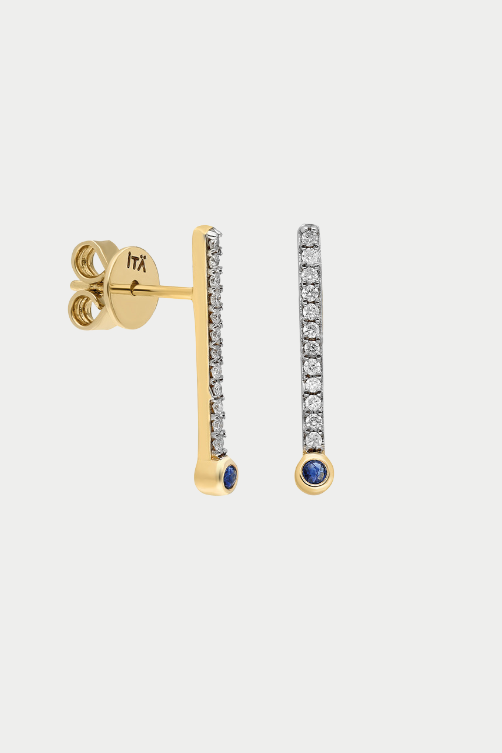 Ita - ¡Buenos Días! Extra Long Ray Earring, White Diamond
