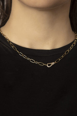 JOANNA DAHDAH - 45 CM DIAMOND HOOK CHAIN, gold