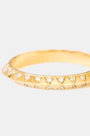 HARWELL GODFREY - SKINNY DIAMOND TALISMAN RING, YELLOW GOLD