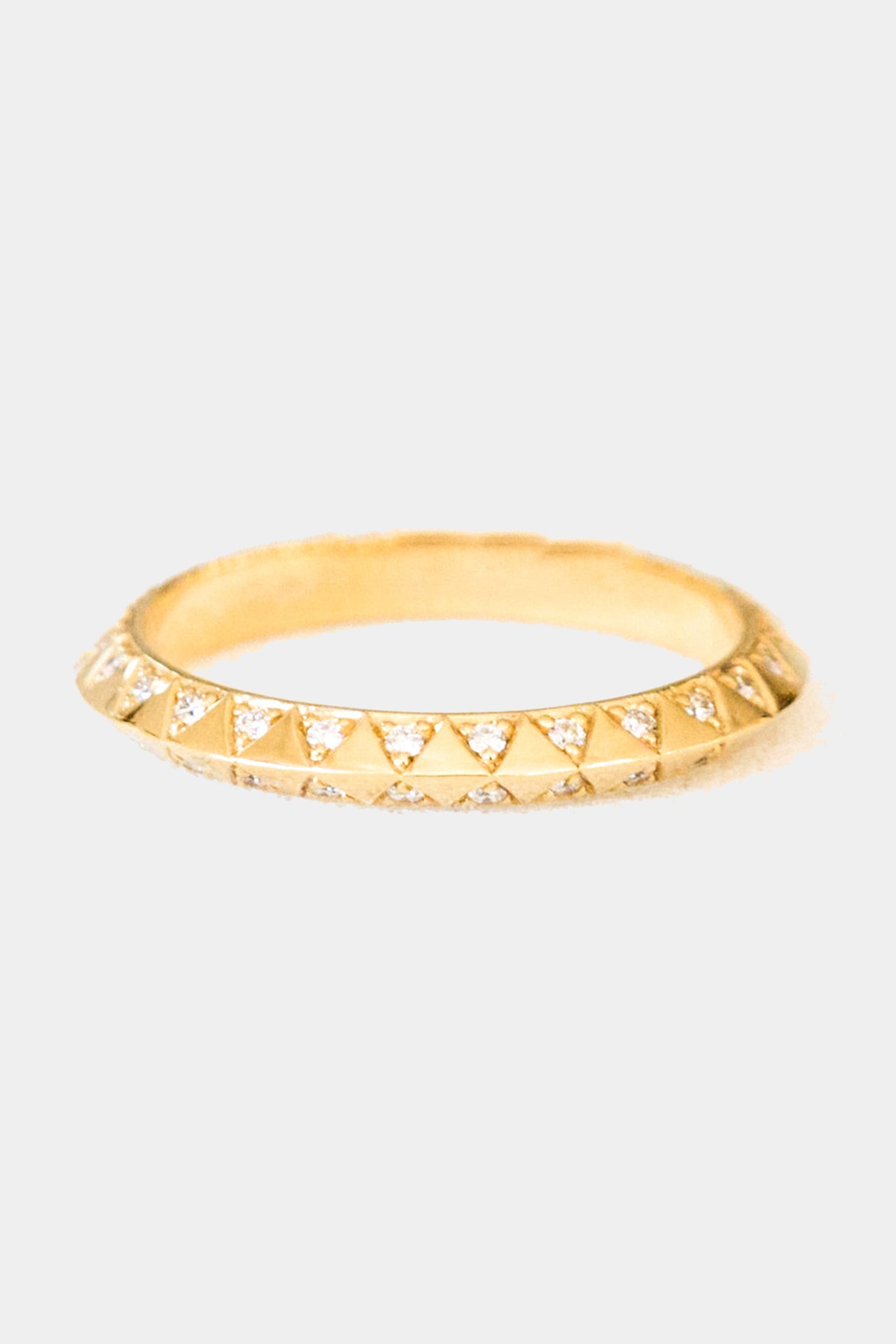 HARWELL GODFREY - SKINNY DIAMOND TALISMAN RING, YELLOW GOLD