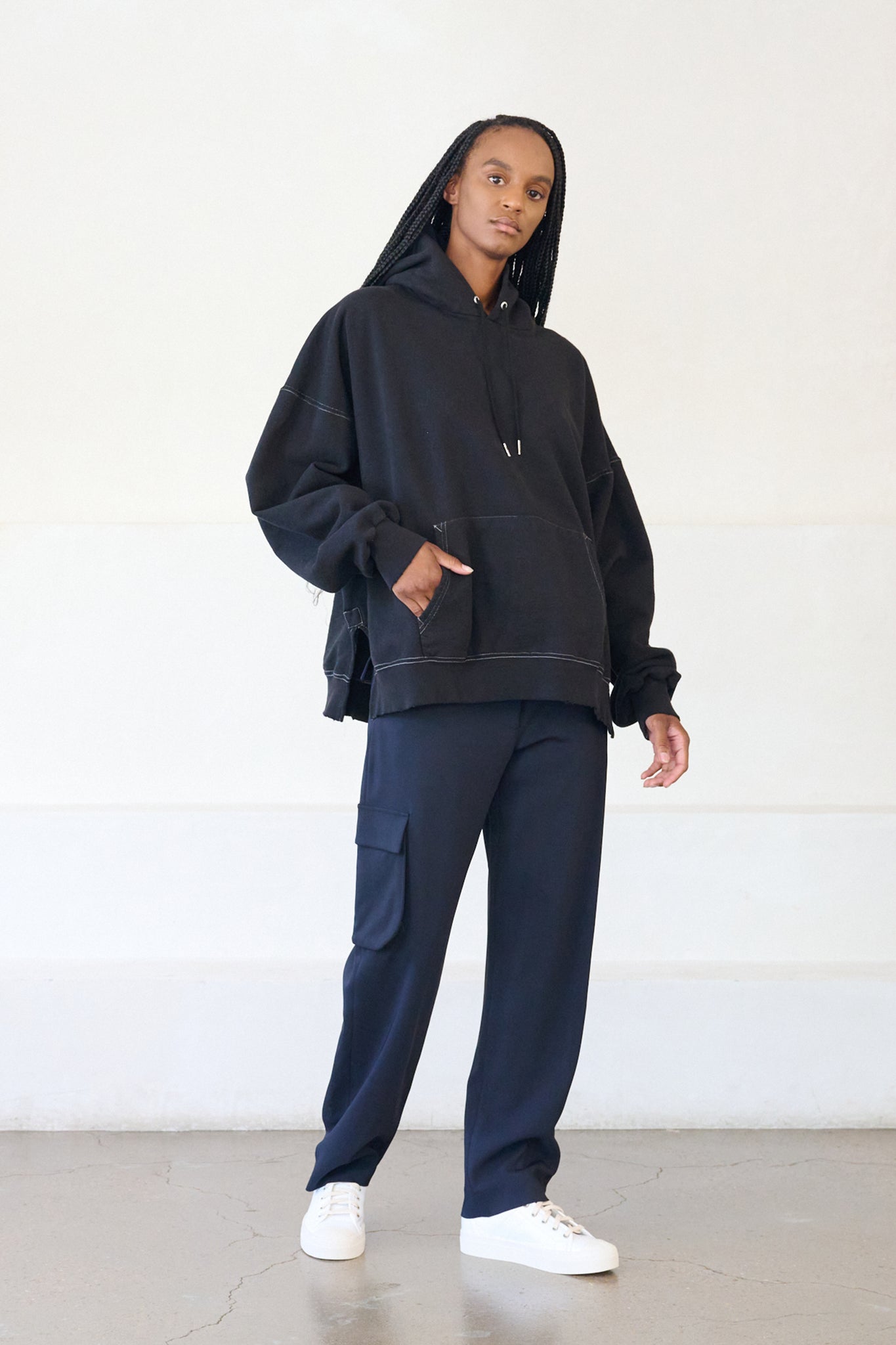 RACHEL COMEY - REVERE SWEATSHIRT, CHARCOAL