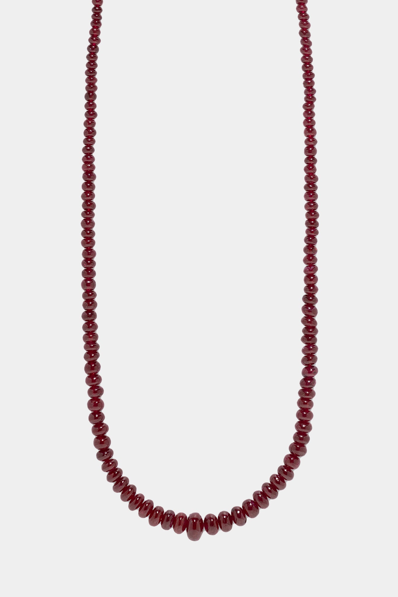 AZLEE - rich ruby bead necklace