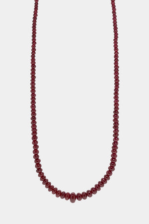 AZLEE - rich ruby bead necklace