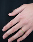Front Emerald Eternity Band, Yellow Gold