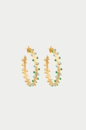 SYLVIA TOLEDANO - Boucles D'Oreilles Gipsy, Turquoise