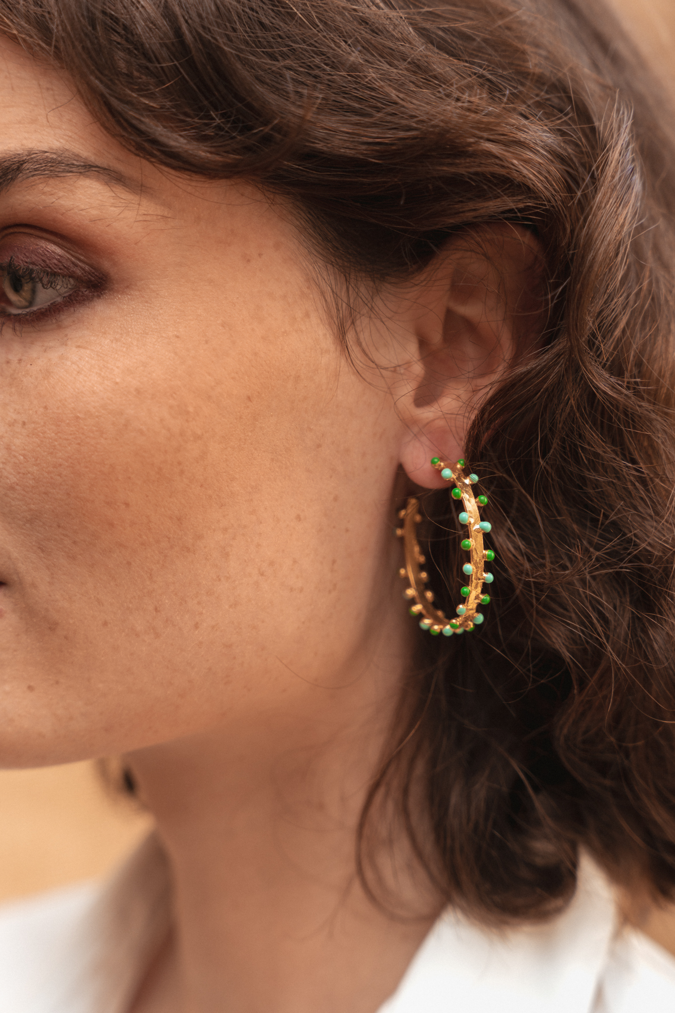 SYLVIA TOLEDANO - Boucles D'Oreilles Gipsy, Turquoise