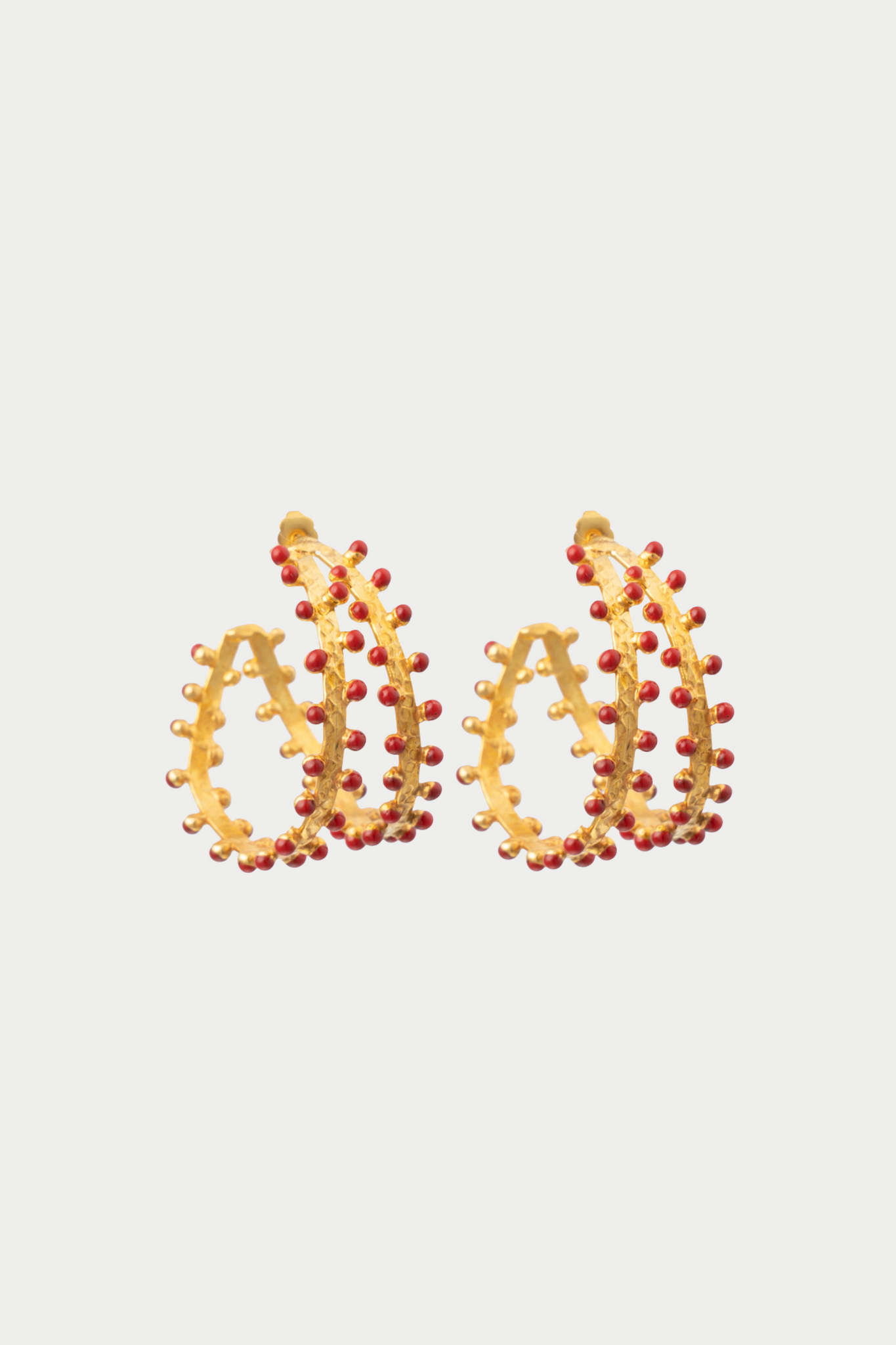 SYLVIA TOLEDANO - BOUCLES D’OREILLES GIPSY, RED