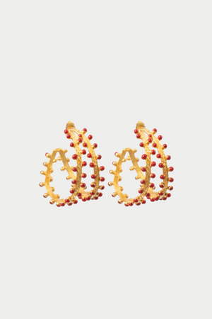 SYLVIA TOLEDANO - BOUCLES D’OREILLES GIPSY, RED