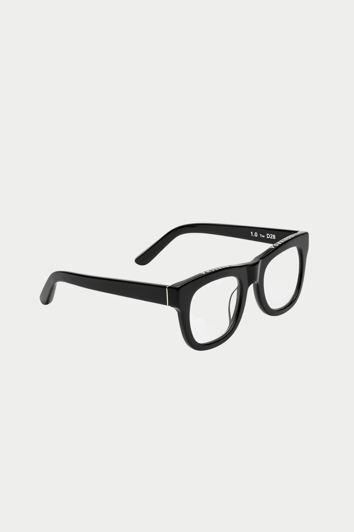 D28 Reader Glasses, Gloss Black