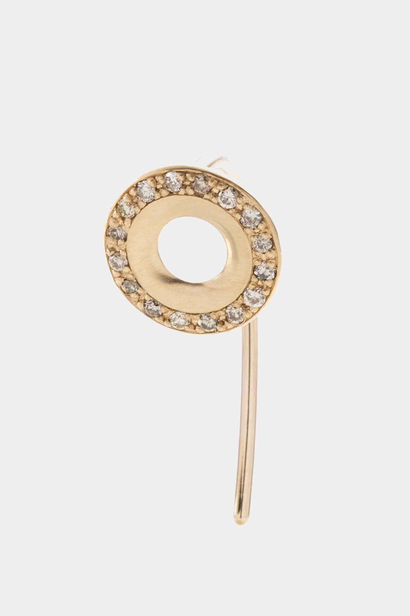 HIROTAKA - WHEEL OF FORTUNE DIAMOND SHORT ARROW earring, YELLOW GOLD