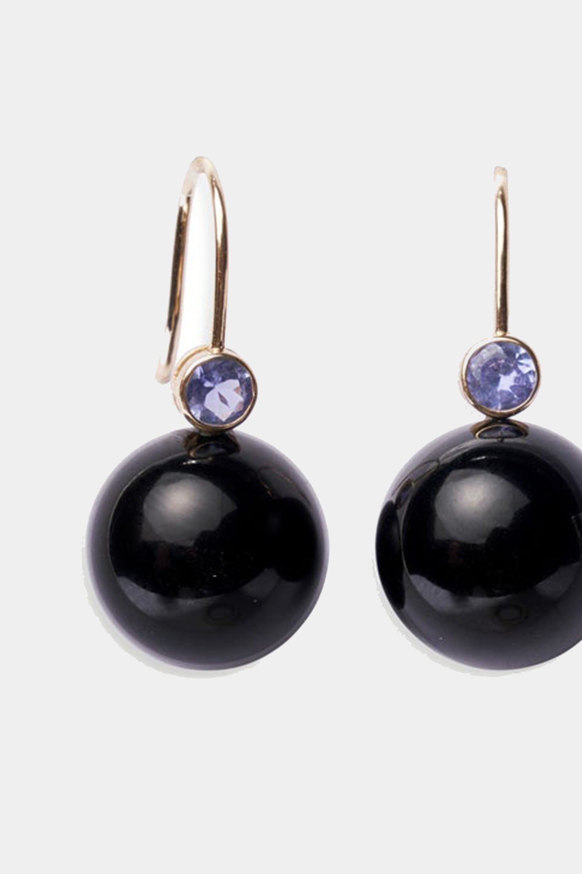 Lizzie Fortunato Fine - Comet Earrings in Tanzanite &amp; Black Agate, black